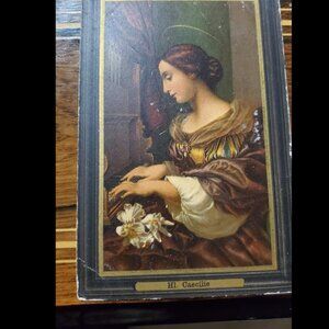 Antique postcard angel